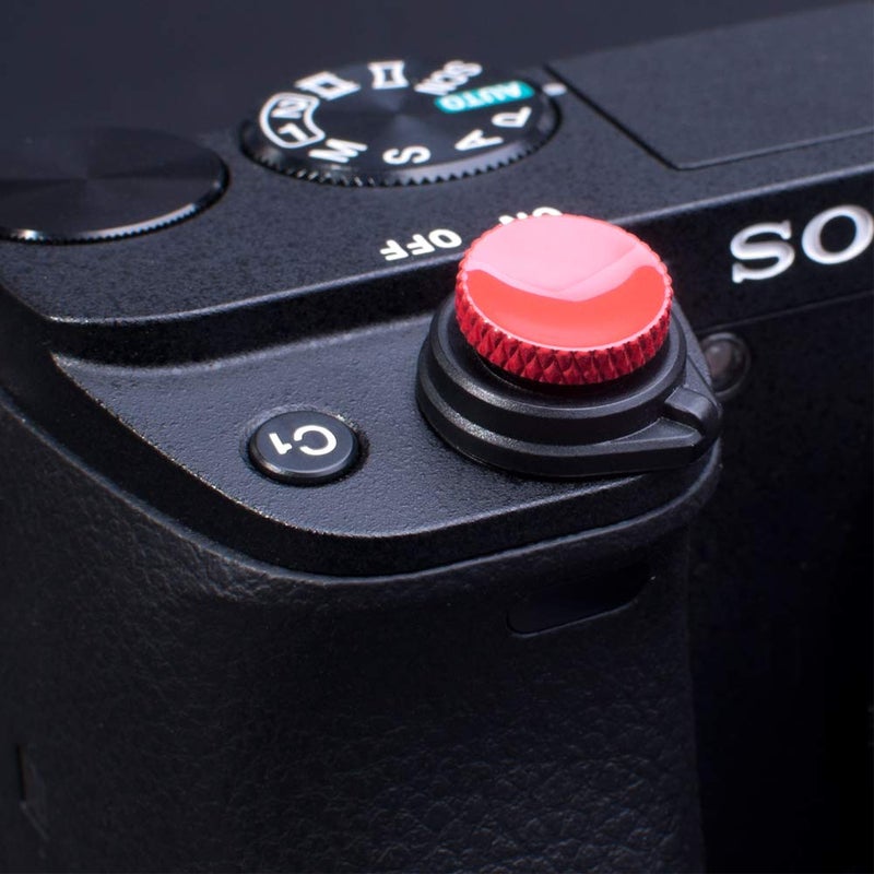 VKO Camera Soft Release Shutter Button Cap for ZV-1 ZV1 RX100M7 RX100M6 RX100M5 RX100M4 RX100M3 A6000 A6100 A6300 A6400 A7R A7S A7 Flat Surface Cameras Shutter Button Red(2 Pack) - Image 3